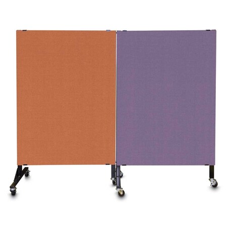 United Visual Products Enclosed Corkboard, 3 Door, 96"x48", 4" Fra UV3427-GOLD-AMETHY
